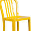 Commercial Grade Metal Indoor-Outdoor Stool with Vertical Slat Back-1824115535-1824115529