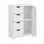 Armoire de rangement pour salle de bain, armoire de plancher avec tablette réglable et tiroirs