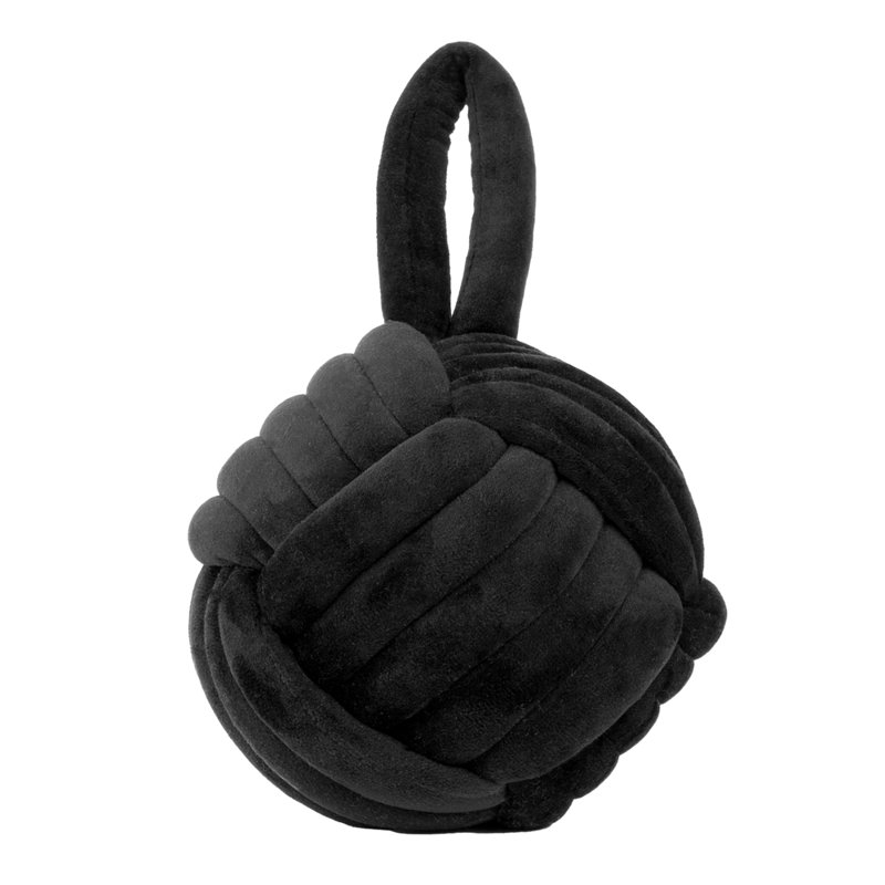 Fabric Floor Door Stop, Black