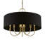 Lustre suspendu 5 lumières en laiton antique-150703040