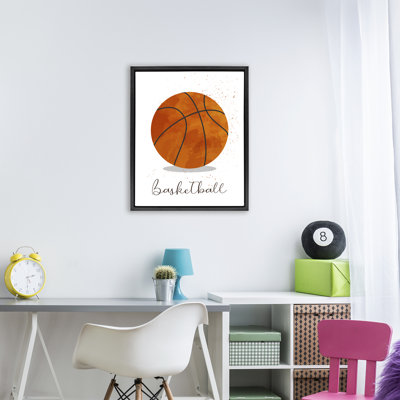 Let's Play Ball Basketball Floating Frame, design by Christine Simpson Art