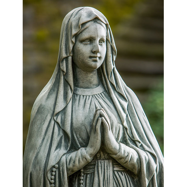 Classic Large Madonna Statue, Alpine Stone