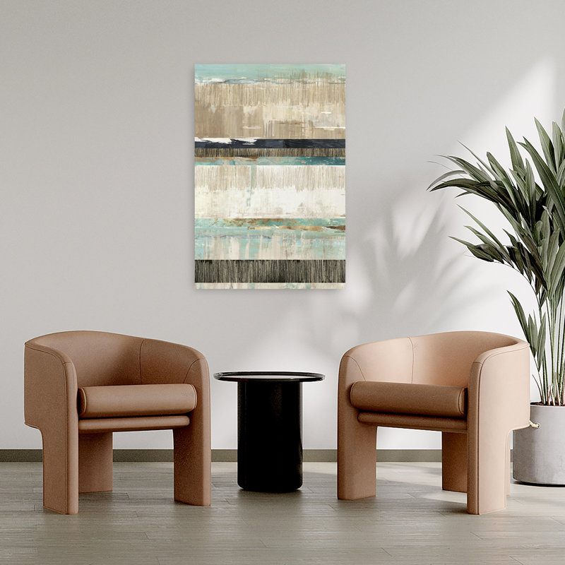 Celadon Dreams I, art contemporain abstrait, H 36 po x l 24 po