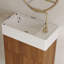 Meuble-lavabo flottant de 16,5 po avec lavabo intégré en céramique et rangement - parfait pour les petites salles de bain