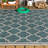 Hague Moroccan Trellis Textured Weave Teal/Gray Indoor/Outdoor Rug-568969934