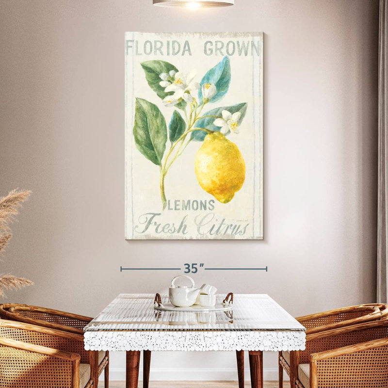 Kema Floursack Lemon I Wall Sign, 51" H x 34" W