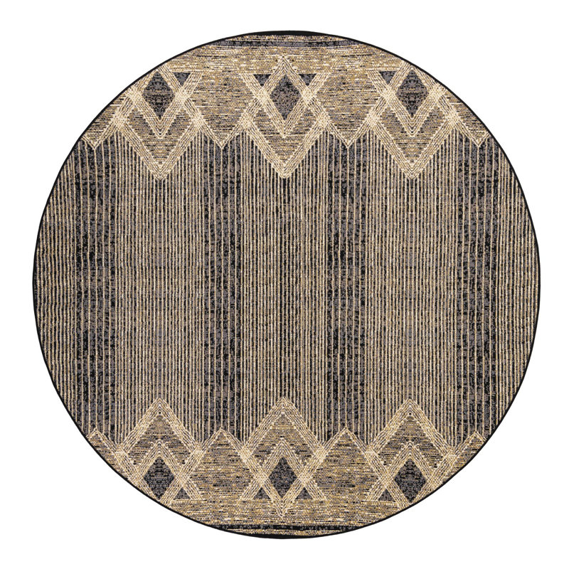 Keazia Indoor/Outdoor Area Rug, Round 7'10"