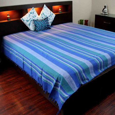 100% Cotton Striped Flat Sheet