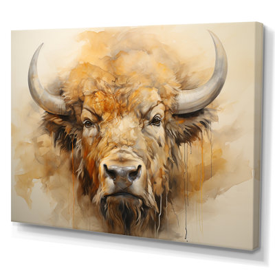 " Minimalism Bison Head "