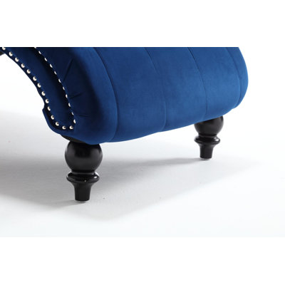 Velvet Upholstered Tufted Chaise Lounge