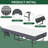 Folding Bed with Memory Foam Mattress, Space Saving Rollaway Guest Bed, Heavy-Duty Metal Frame on Wheels, Portable Bed for Adults & Guests