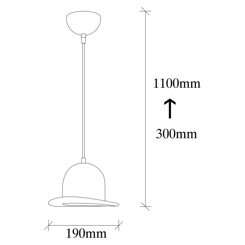 Luminaire suspendu en forme de dôme à 1 lumière Aidyn-Joseph, Blanc / Blanc