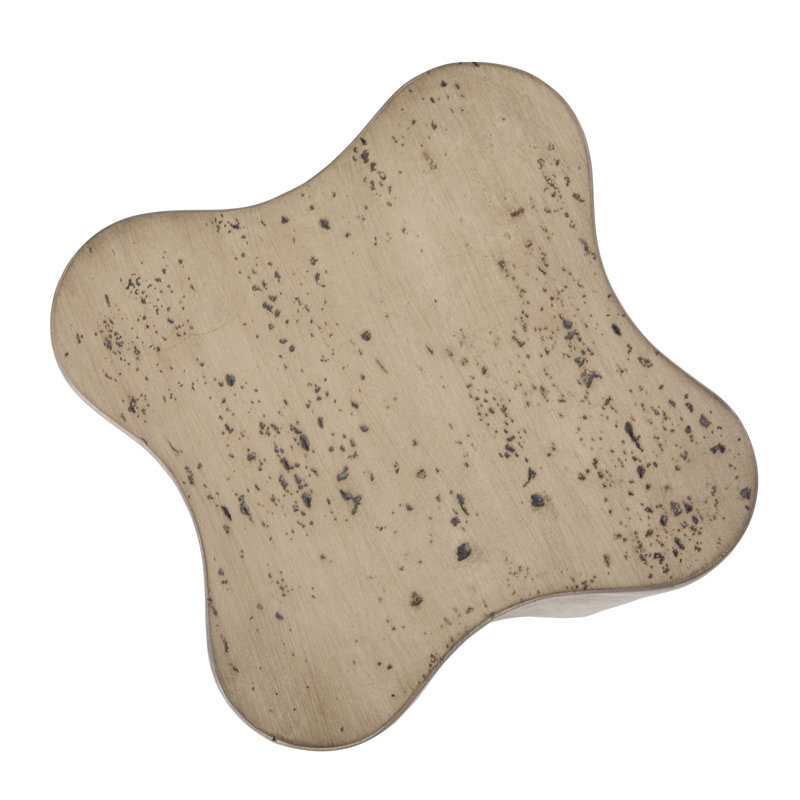 Table d'appoint en faux travertin Trevi, taupe