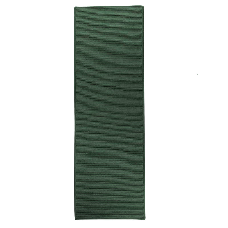 Tapis de couloir vert tressé Annika, Tapis de couloir 2 pi 4 po x 6 pi