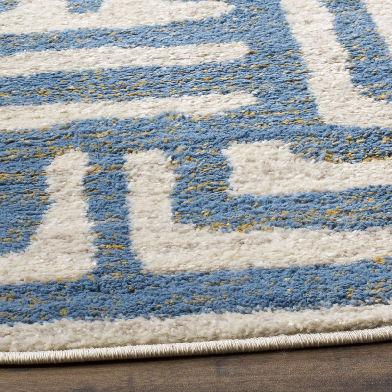 Sandisfield Geometric Hand Woven Area Rug, Rectangle 201 x 279 cm