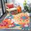 Tapis d'intérieur / extérieur à motif floral Stephine-891240046