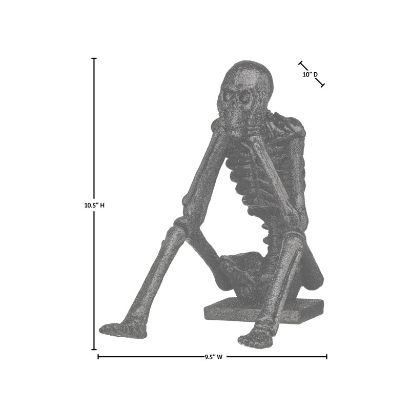 10.5" Glitter Resin Skeleton