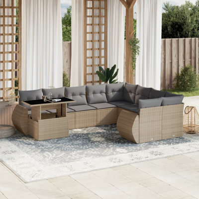 Ensemble de canapé de jardin Vidaxl beige
