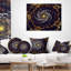 Fleurs De Fractale Avec Oreiller Violet Abstract