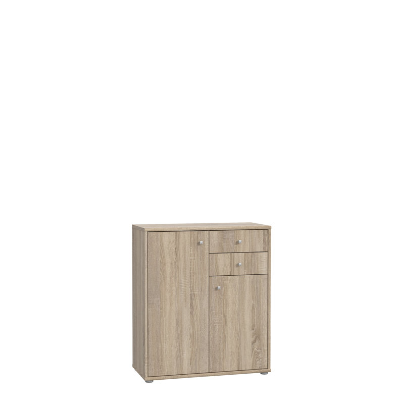 Amandla 2 Drawer 73.7Cm W Combi Chest, Sonoma Oak