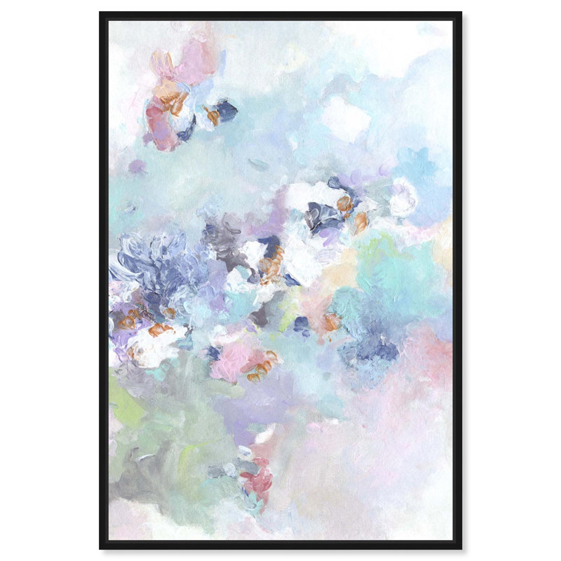 Breeze in Blush II, impression murale sur toile par Art Remedy, cadre noir, 16 x 24, H 25 po x l 17 po, Cadre noir