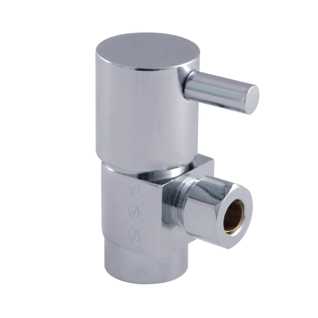 Kingston Brass Concord 1/2-Inch FIP x 3/8-Inch OD Comp Anti-Seize Deluxe Quarter-Turn Ceramic Hardisc Cartridge Angle Stop Kingston Brass