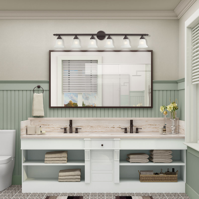 Neptune 6 - Light Dimmable Bath Bar, Bronze