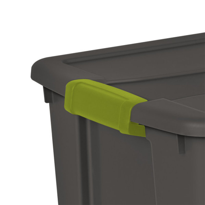 Sterilite Versatile Rectangular Latch Tote with Handles, Gray, 48 Quart, 6-Pack
