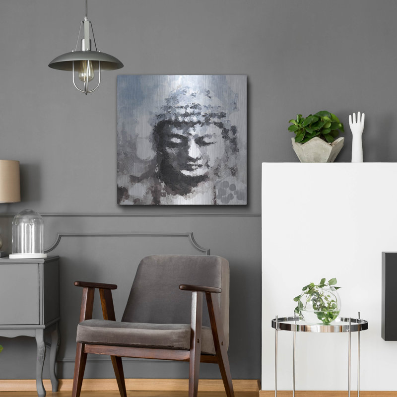 «Peaceful Buddha I» par Linda Woods, H 24 po x l 24 po