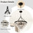 Modern Minimalist Black Wrought Iron Crystal Chandelier