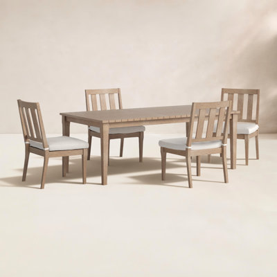 Samya 81" Eucalyptus Patio Dining Set