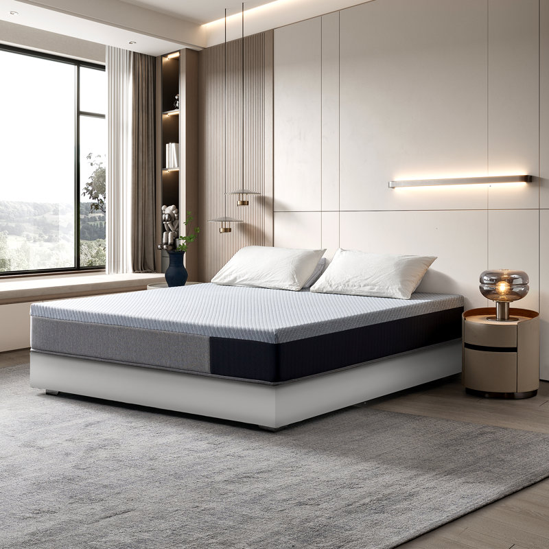 Sinegal 10'' Medium Hybrid Mattresses with Cooling Gel Memory Foam and Pocket Springs Mattress in a Box, King