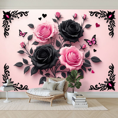 Papier peint adhésif auto-adhésif moderne l 96 po x H 69 po Pez and Stick pour chambre à coucher