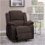 Fauteuil inclinable brun avec accoudoirs coussinés