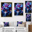 Iris mauve bleu irisé - art mural floral, salon-1603423166-1603423158