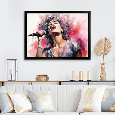 «Pink Black Music Vocal Expression I», reproduction d'art sur toile