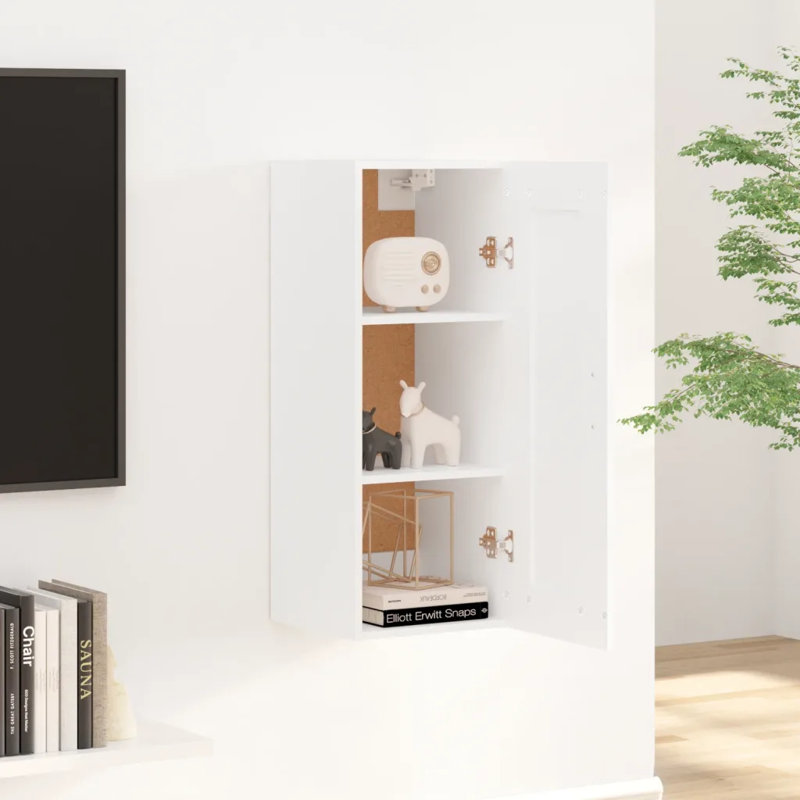 Kanesu Display Cabinet China Cabinet, 90cm H x 35cm W x 34cm D, Smoked Oak