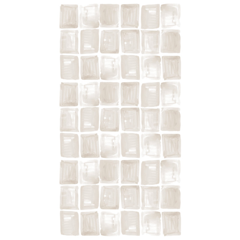 Décalcomanie murale aquarelle carrée, Gris