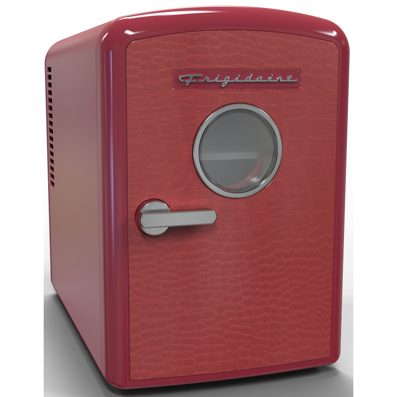 Mini glacière Frigidaire 9 canettes, réfrigérateur personnel 6 litres, crocodile rouge, Crocodile rouge