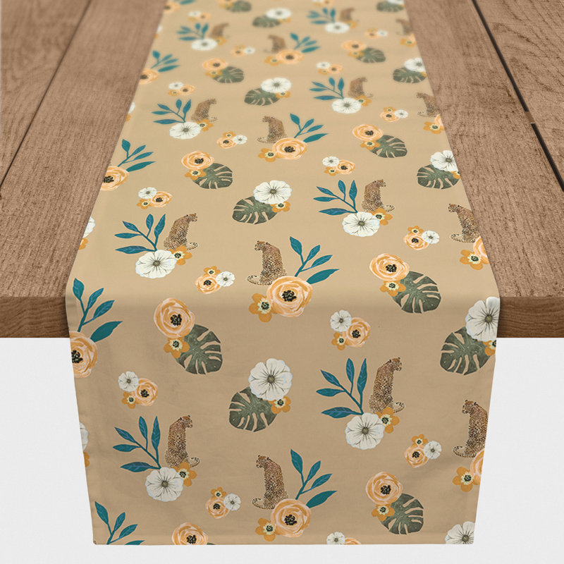 Chemin de table Bandler, 90 po x 16 po, Beige