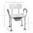 3-in-1 Multifunctional Shower Chair with Commode Bucket