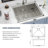 25" x 22" x 12" 16 Gauge Topmount Drop-in Stainless Steel Laundry Utility Sink Single Bowl Kitchen Sink with Bottom Grid