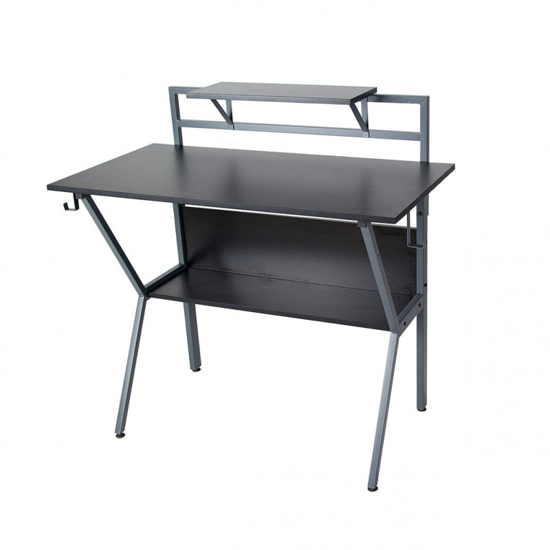 Metal Base Computer Desk, Black