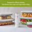 Fresh & Easy Glass Airtight Meal Prep 2.11 Qt Food Storage Container