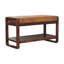 Banc de rangement rembourré en cuir Mellan