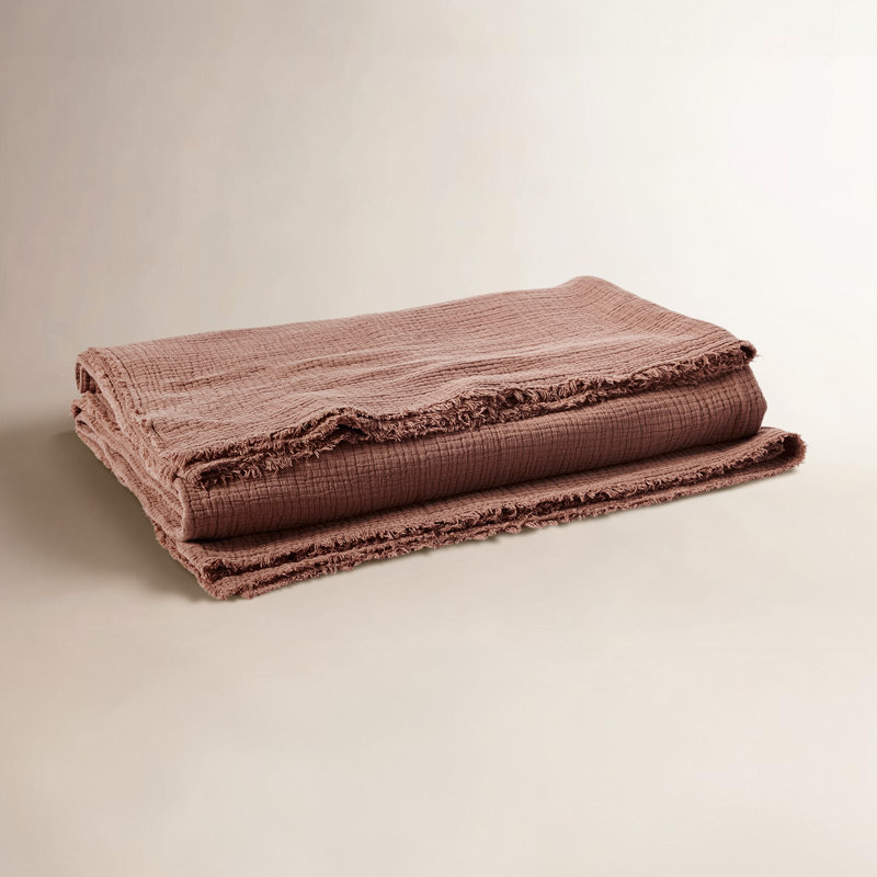 Topanga Matelasse Blanket, Redwood, Throw
