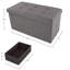 Repose-pieds de rangement pliant avec bac amovible Lavish Home-1409637067