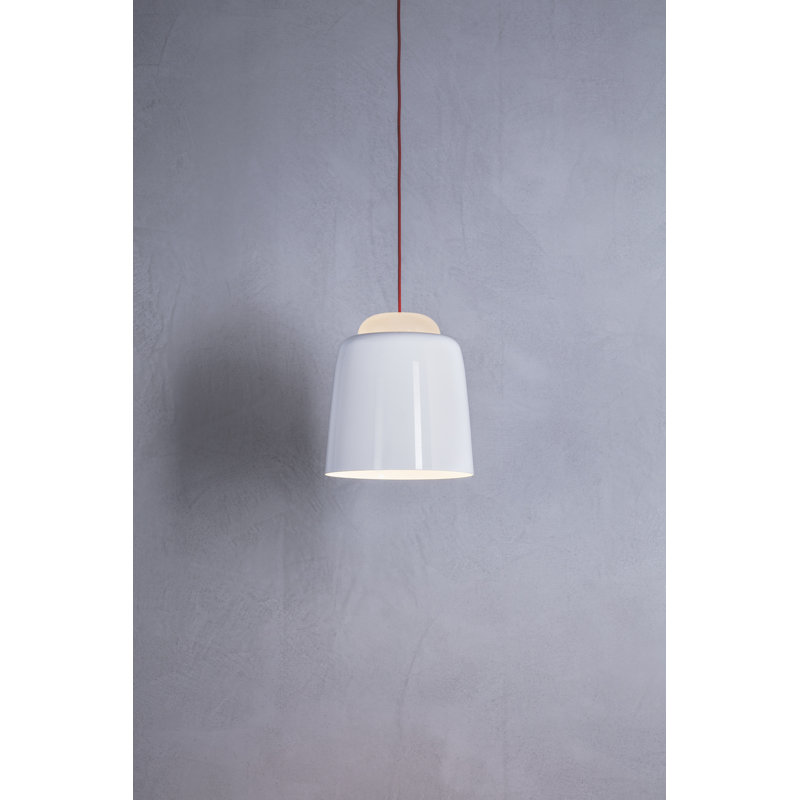 Teodora 1 - Light Dome Pendant, 300cm H x 36cm W x 36cm D, Light Blue/White, Red