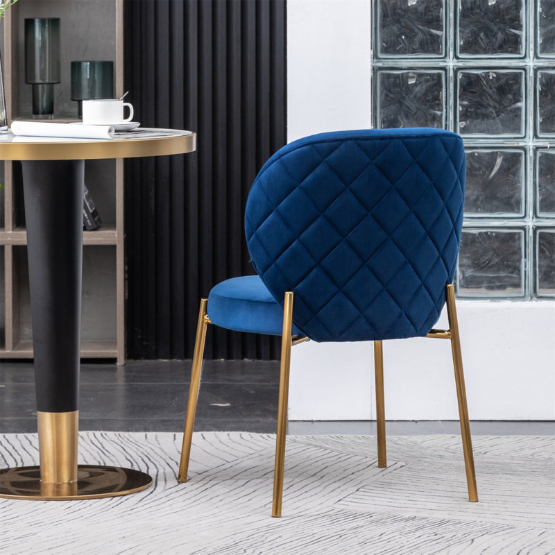 Ensemble de salle à manger Hearns, 3, Bleu / doré