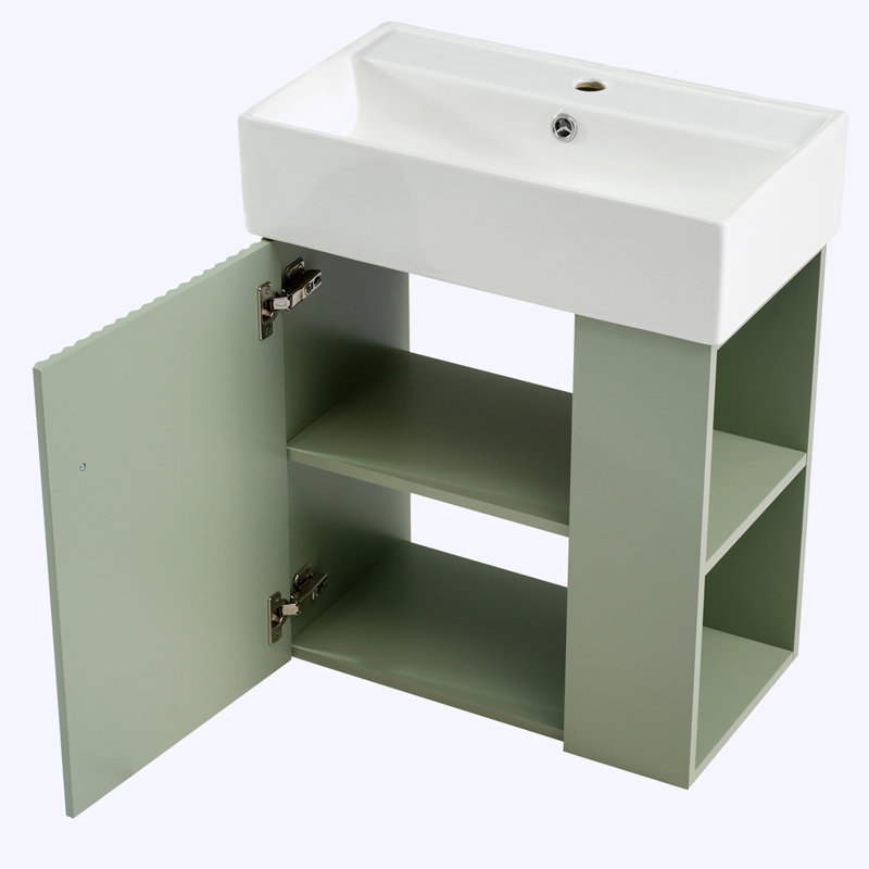 Modern Floating Bathroom Vanity with Ceramic Basin